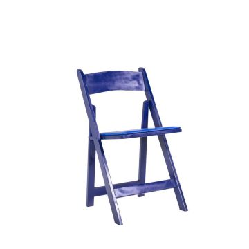 Image of Blue Wood Folding Chair